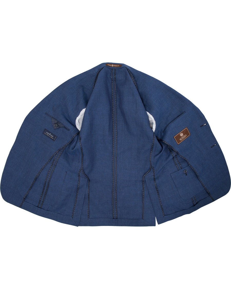 Herre | Dressjakker | Morris Heritage | Frank Oxford Linen/Cotton Blazer Navy