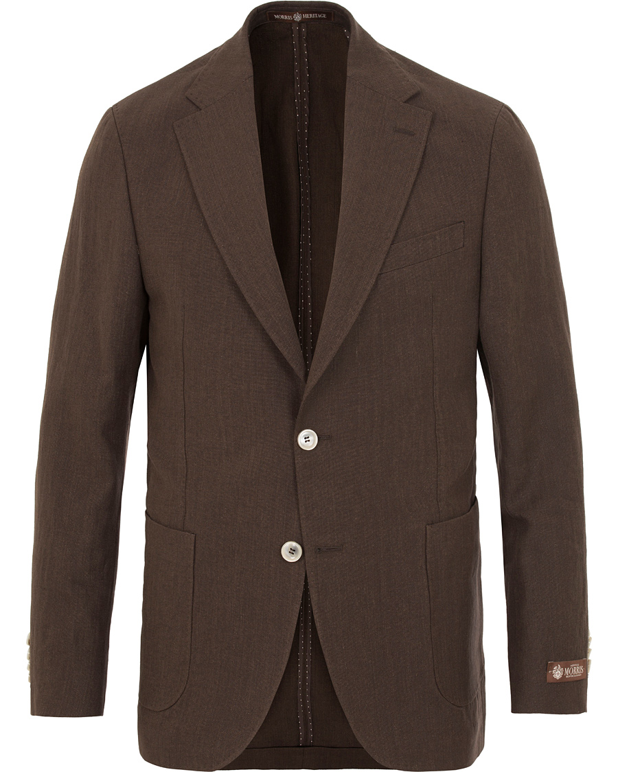 Herre | Dressjakker | Morris Heritage | Frank Oxford Linen/Cotton Blazer Brown