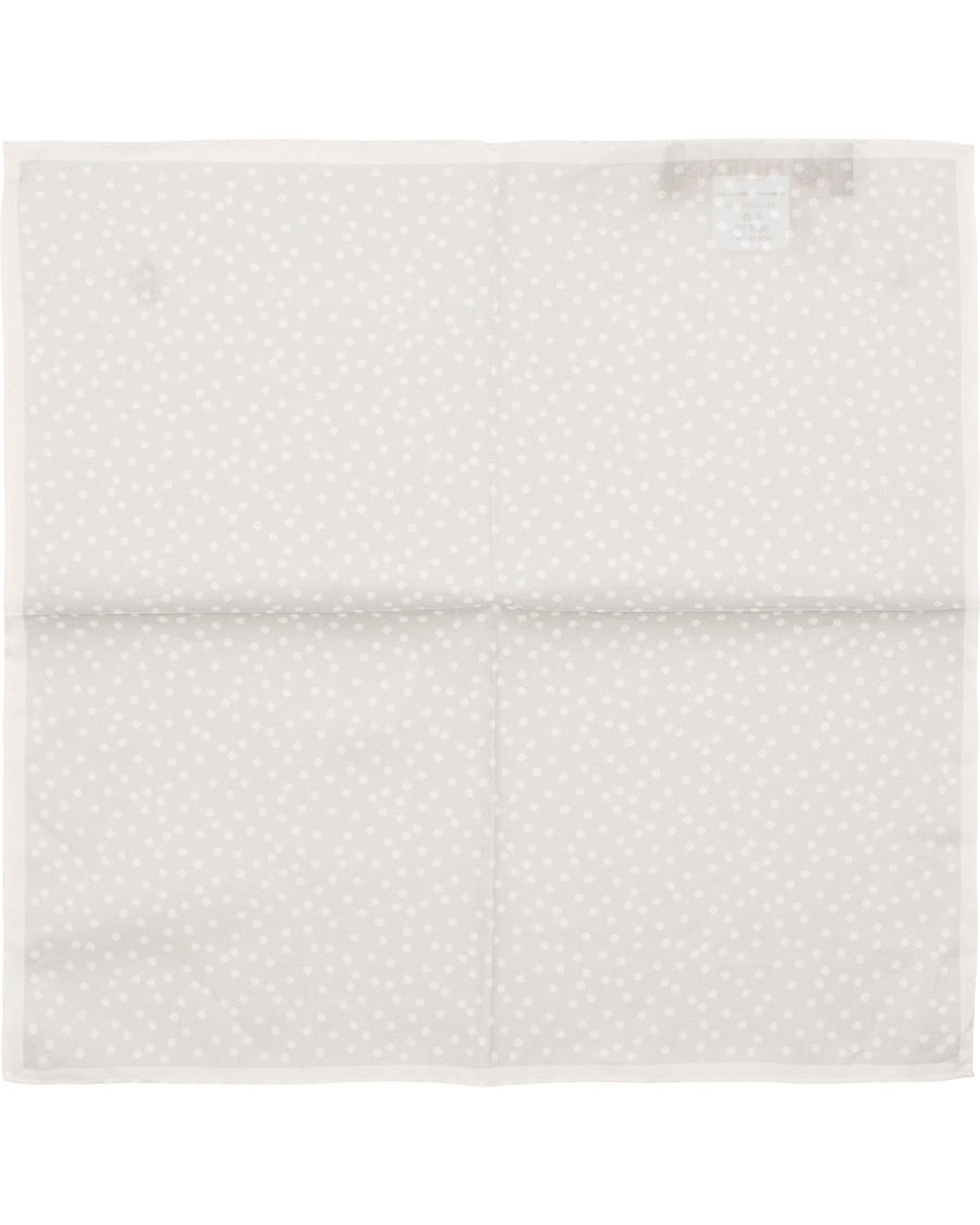 Herre | Morris Heritage Como Cotton Dot Pocket Square Grey | Morris Heritage | Como Cotton Dot Pocket Square Grey