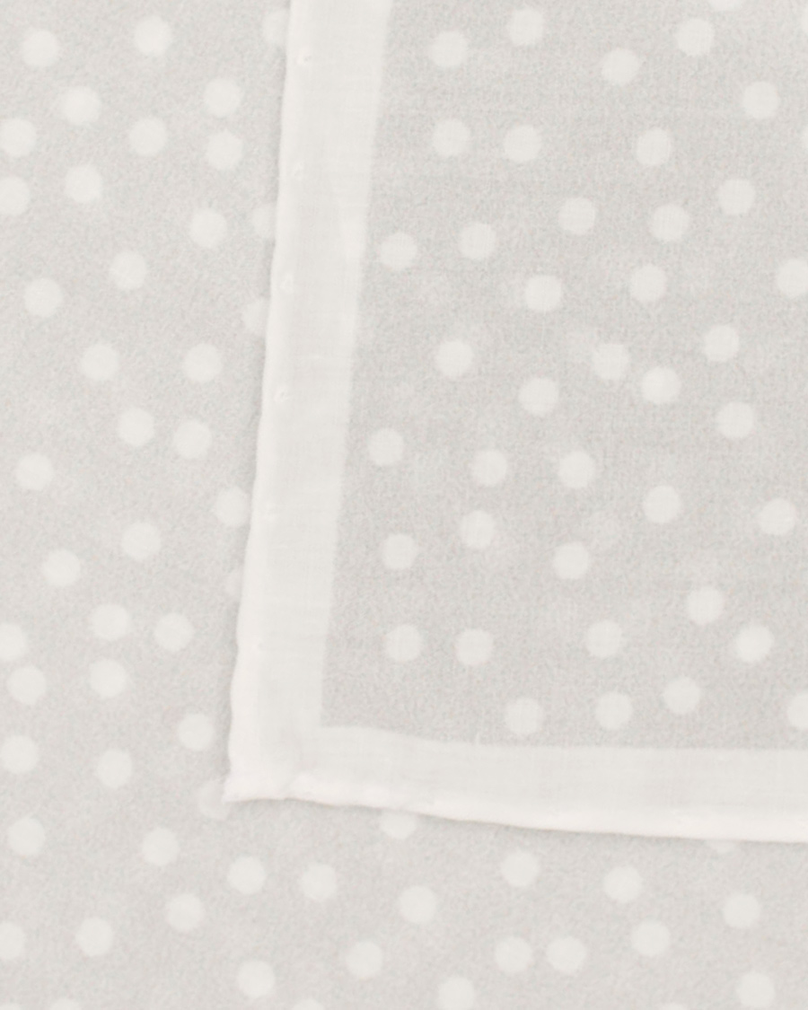 Herre | Morris Heritage Como Cotton Dot Pocket Square Grey | Morris Heritage | Como Cotton Dot Pocket Square Grey