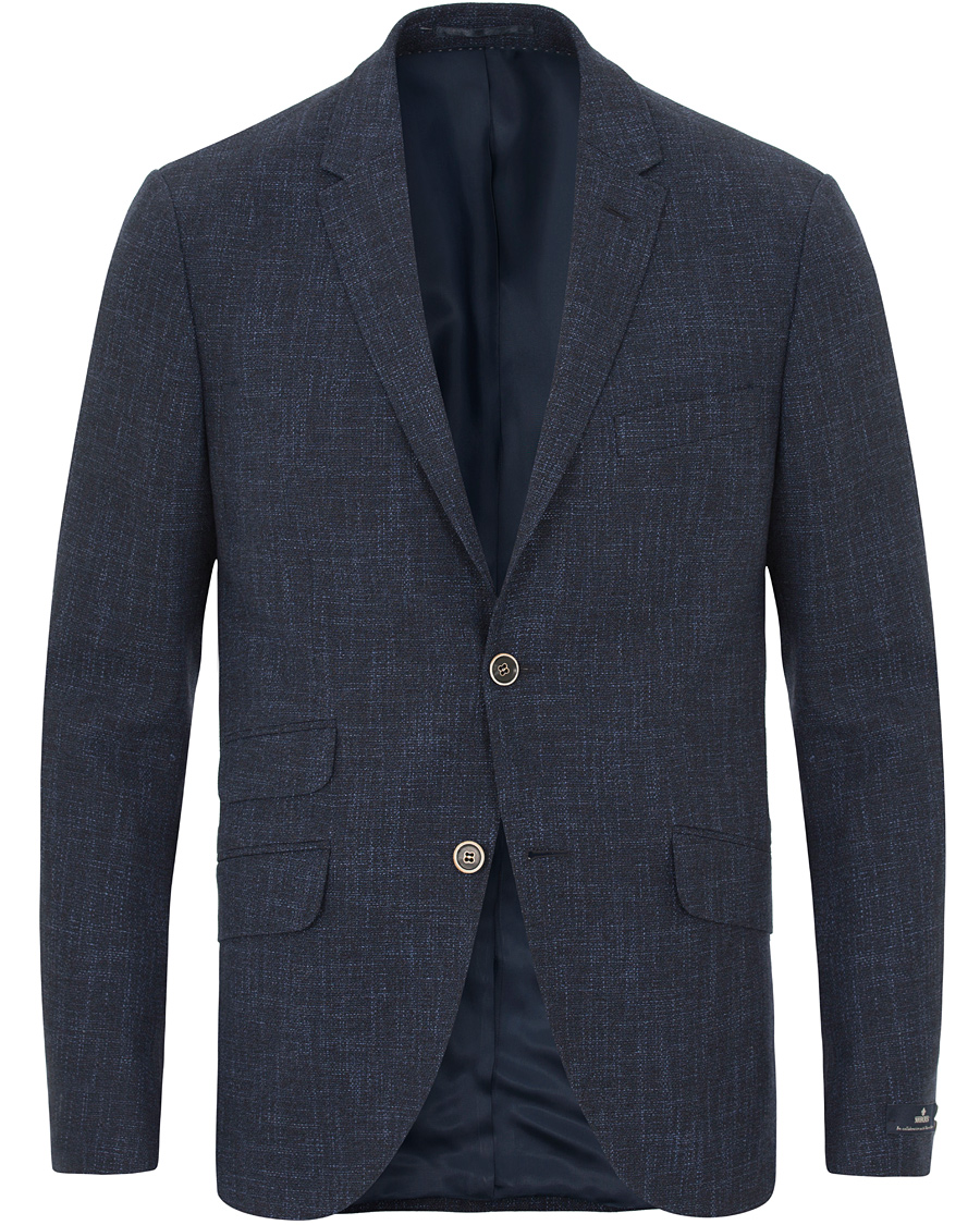 Herre | Dressjakker | Morris | Simon Melange Blazer Navy