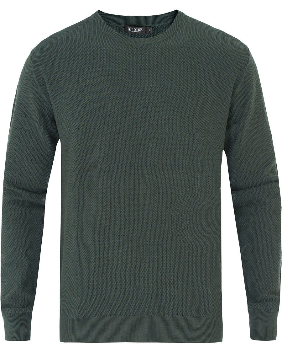 Herre | Gensere | Tiger of Sweden | Matias Waffle Crew Neck Nobel Green