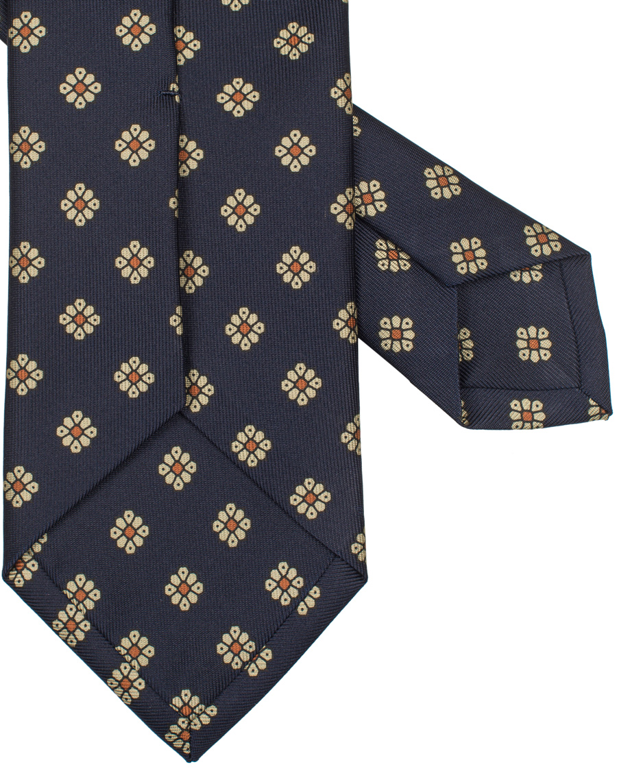 Herre | Drake's Silk Medallion 8 cm Tie Navy | Drake's | Silk Medallion 8 cm Tie Navy
