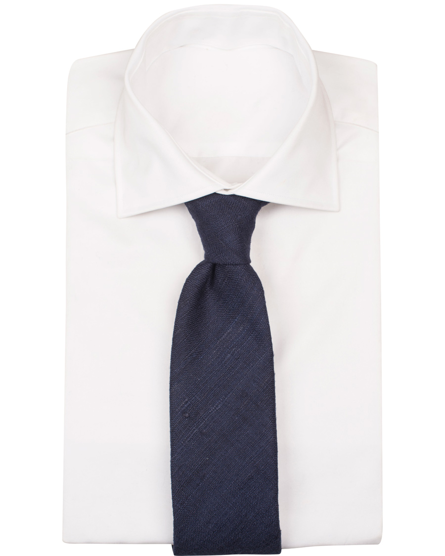 Herre | Drake's Silk Plain 8 cm Tie Navy | Drake's | Silk Plain 8 cm Tie Navy
