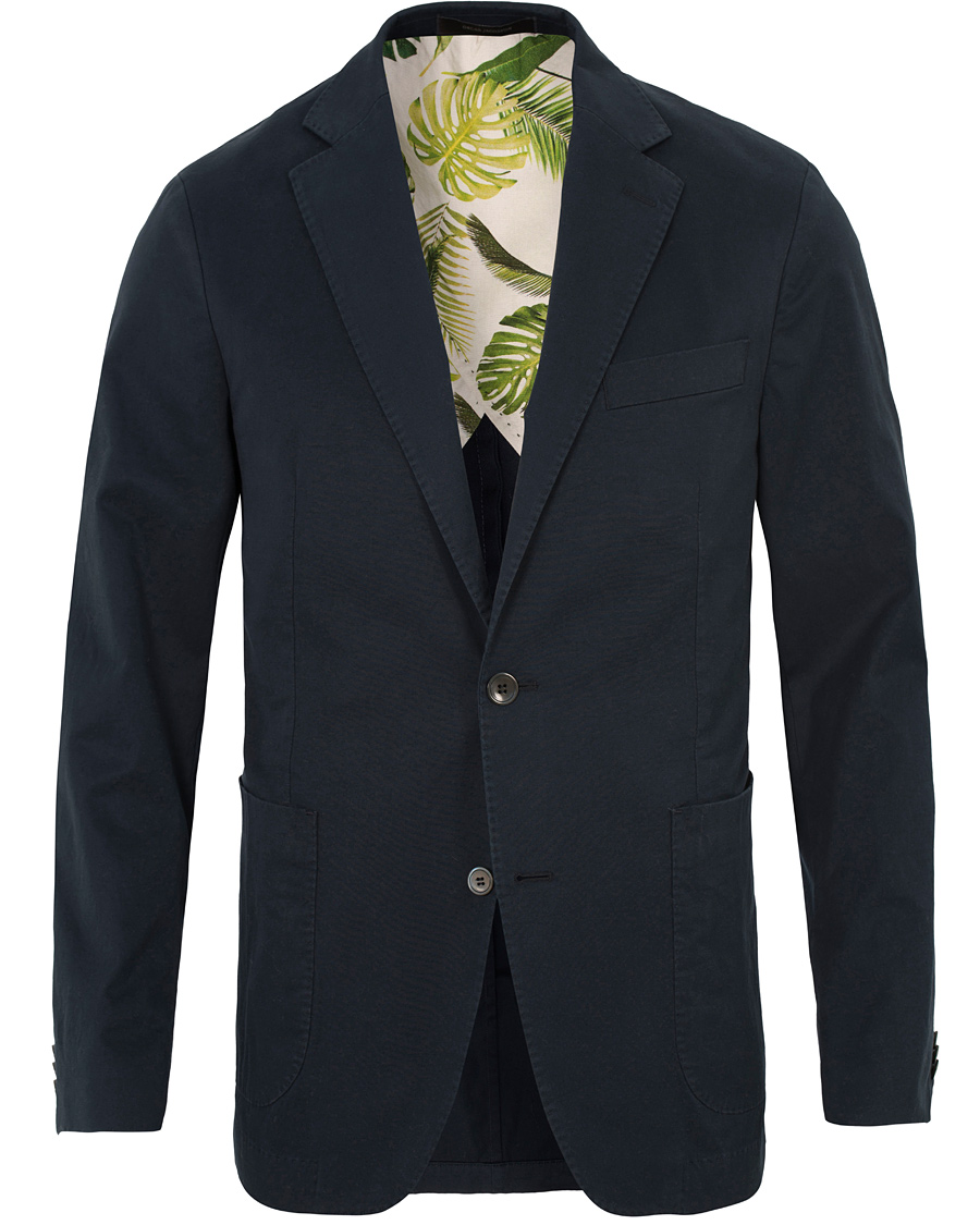 Herre | Dressjakker | Oscar Jacobson | Einar Stretch Cotton Patch Pocket Navy