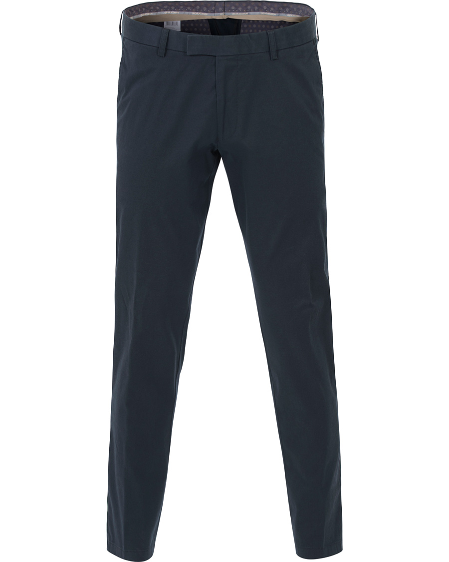 Herre | Bukser | Oscar Jacobson | Denzel Stretch Cotton Trousers Navy