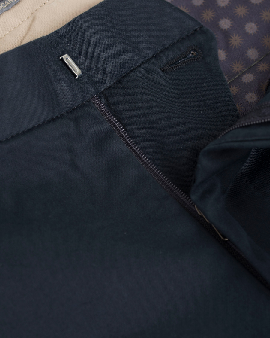 Herre | Bukser | Oscar Jacobson | Denzel Stretch Cotton Trousers Navy