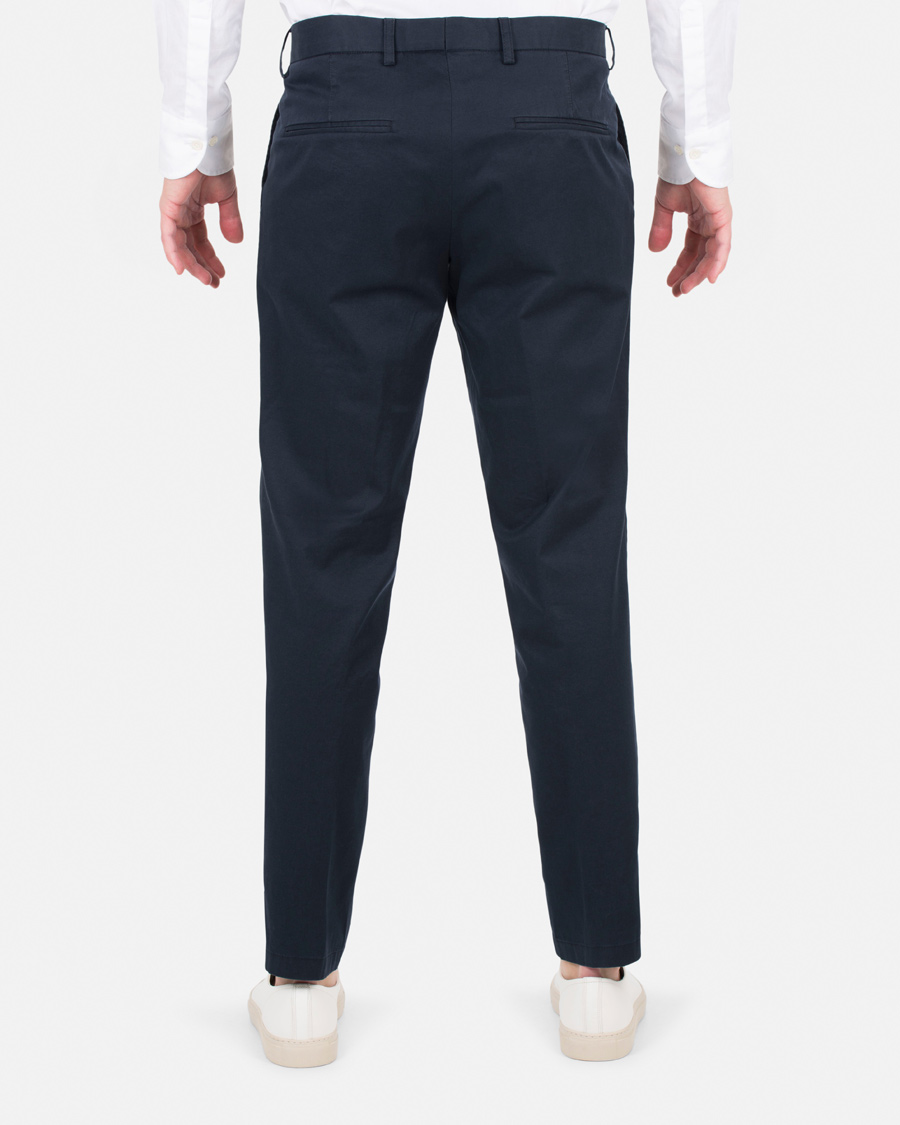 Herre | Bukser | Oscar Jacobson | Denzel Stretch Cotton Trousers Navy