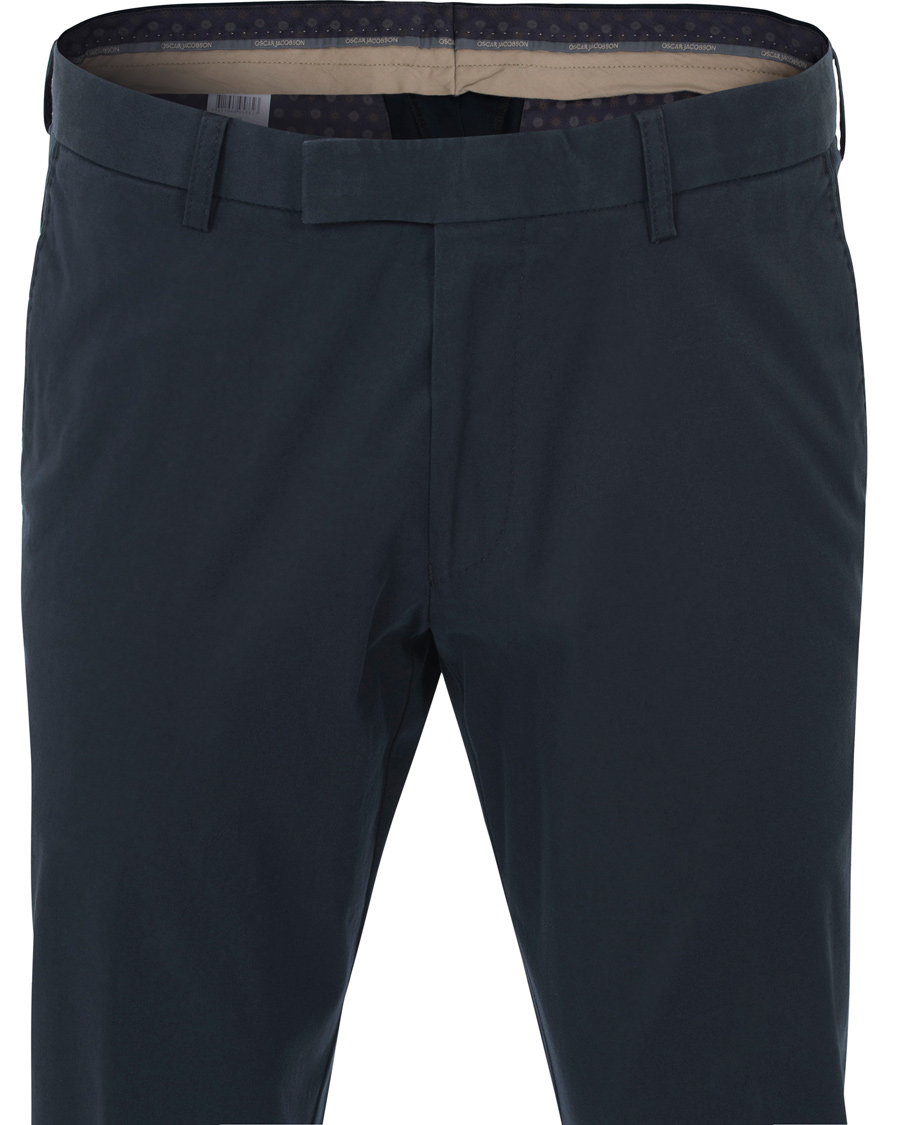 Herre | Bukser | Oscar Jacobson | Denzel Stretch Cotton Trousers Navy