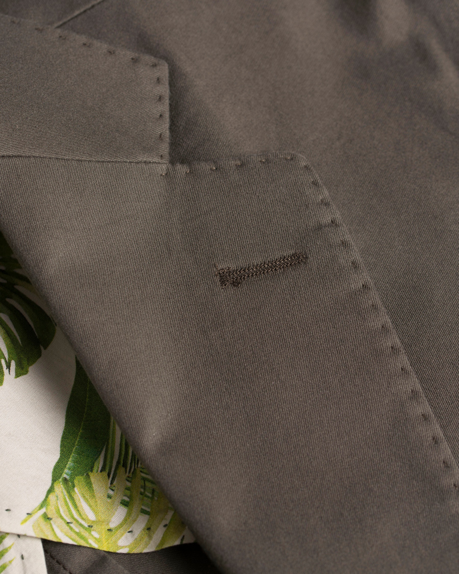 Herre | Dressjakker | Oscar Jacobson | Einar Stretch Cotton Patch Pocket Olive Green