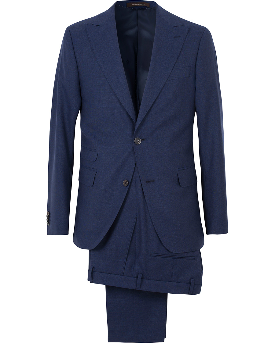 Herre | Dresser | Oscar Jacobson | Elmer Peak Lapel Suit Blue