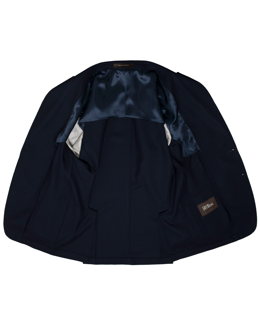 Herre | Dressjakker | Oscar Jacobson | Epic Jersey Unconstucted Wool Stretch Blazer Navy
