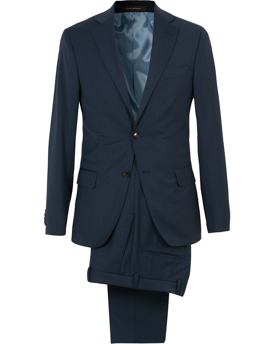 Herre | Dresser | Oscar Jacobson | Edmund Wool Stretch Suit Blue