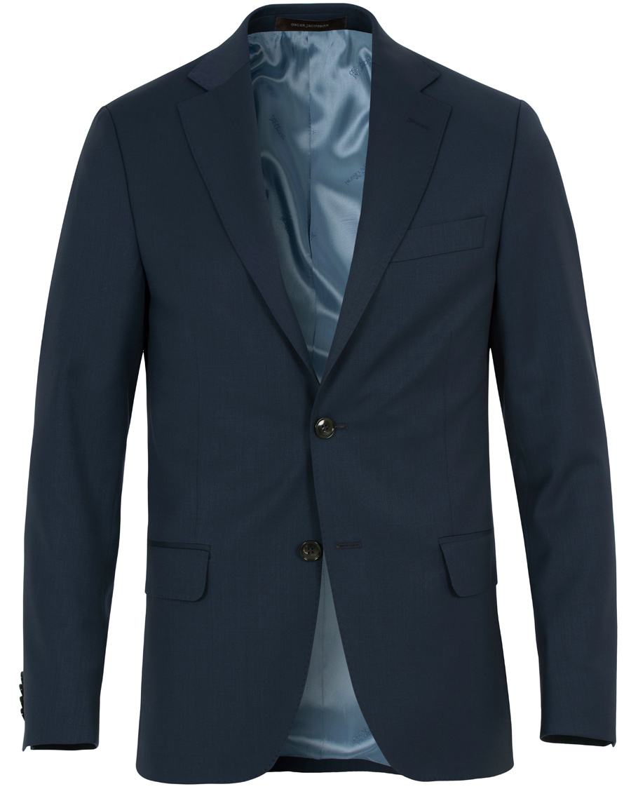 Herre | Dresser | Oscar Jacobson | Edmund Wool Stretch Suit Blue