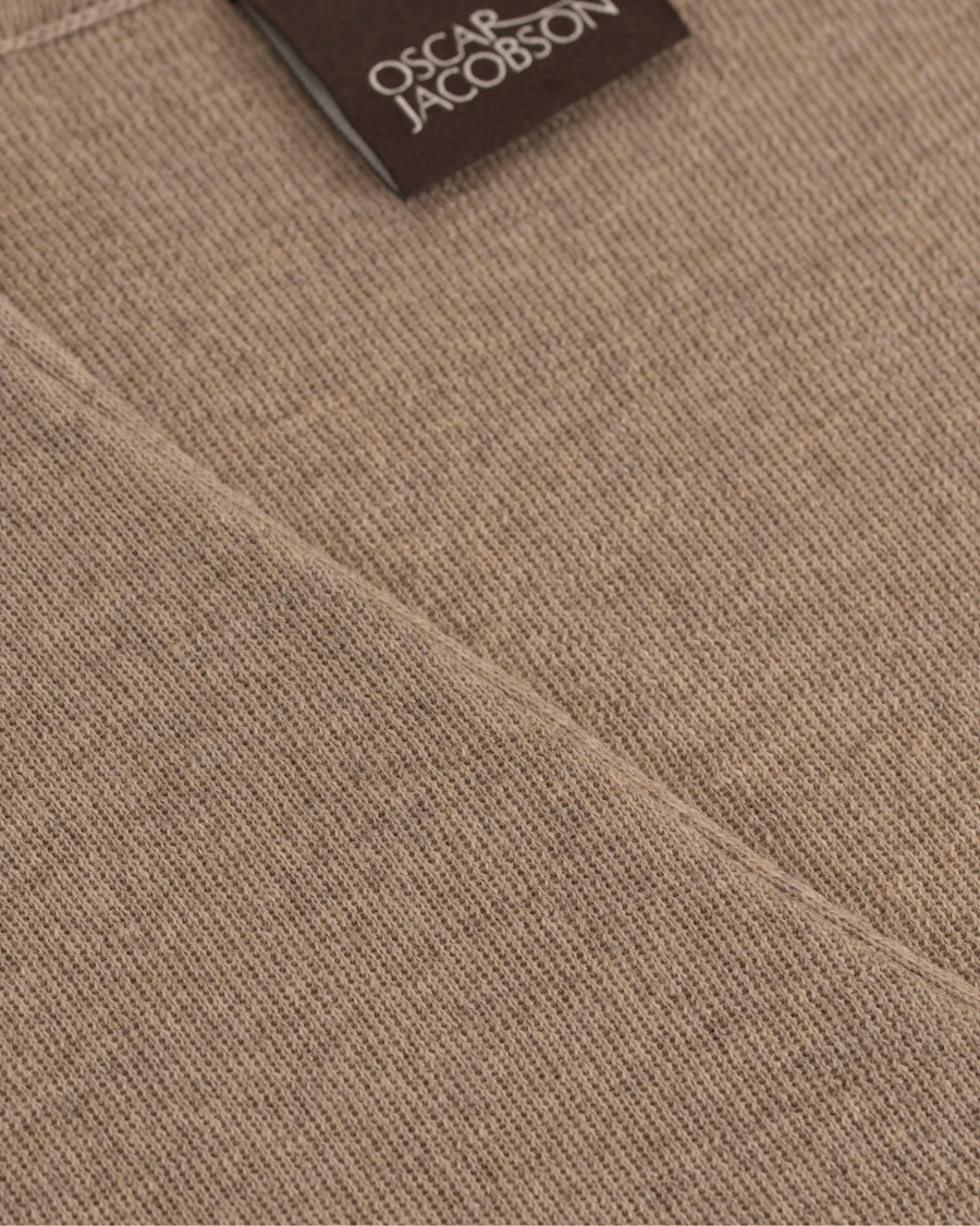 Herre | Gensere | Oscar Jacobson | Tailor Extrafine Merino Wool Waistcoat Beige