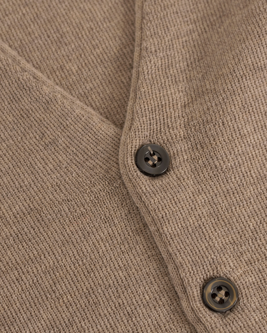 Herre | Gensere | Oscar Jacobson | Tailor Extrafine Merino Wool Waistcoat Beige