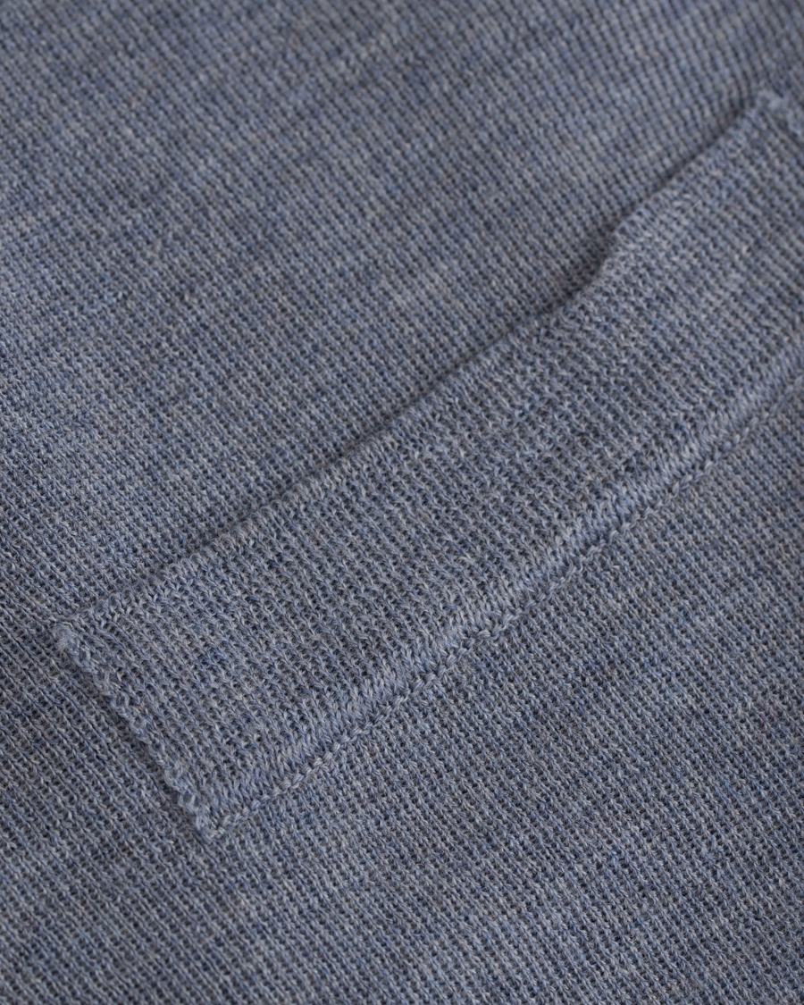 Herre | Gensere | Oscar Jacobson | Tailor Extrafine Merino Wool Waistcoat Blue Melange
