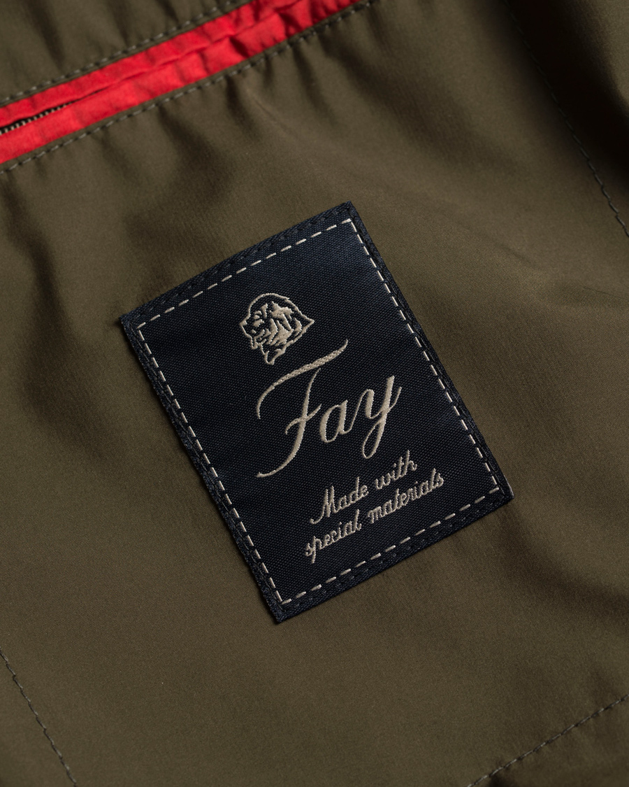 Herre | Jakker | Fay | Microfiber Coat Military Green