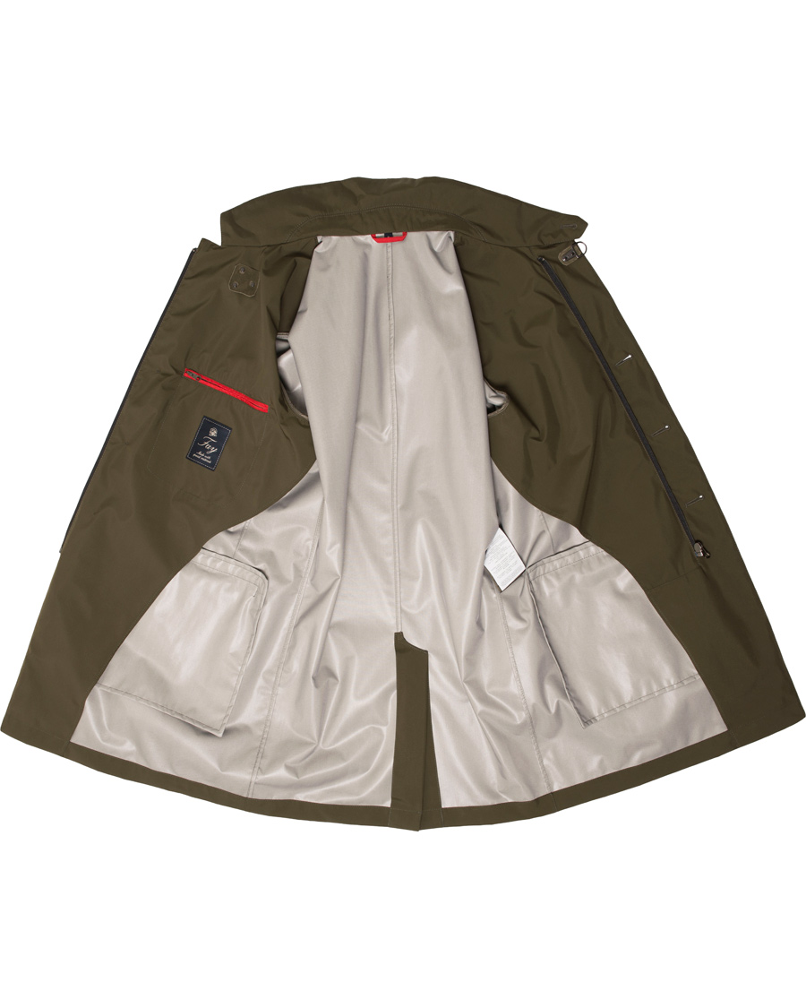 Herre | Jakker | Fay | Microfiber Coat Military Green