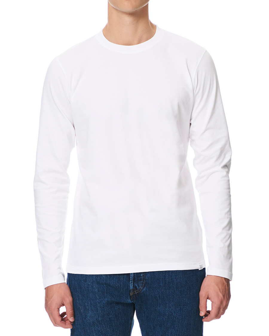 Herre | T-Shirts | Norse Projects | Niels Long Sleeve T-shirt White