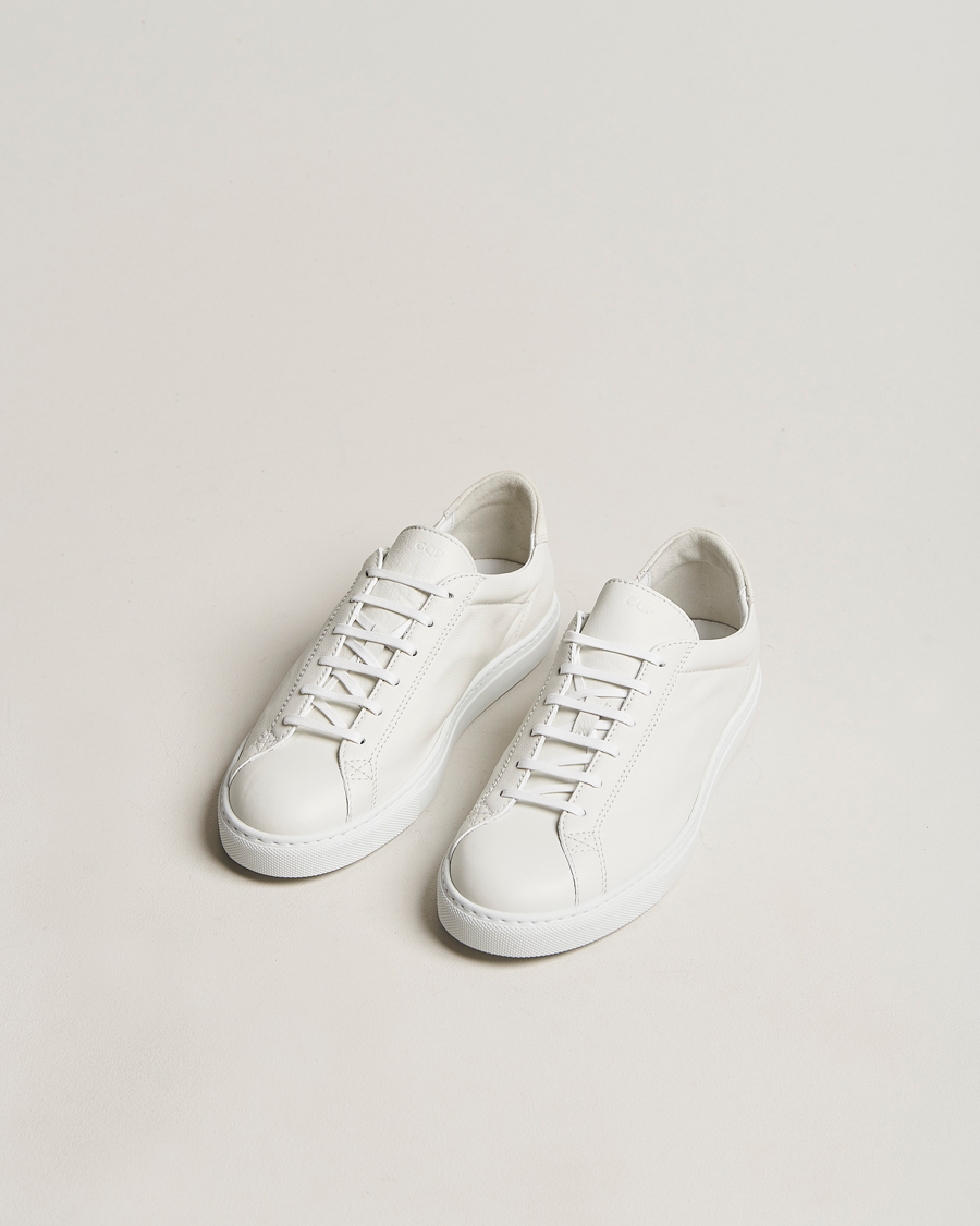 Herre | Hvite sneakers | C.QP | Racquet Sneaker White Leahter