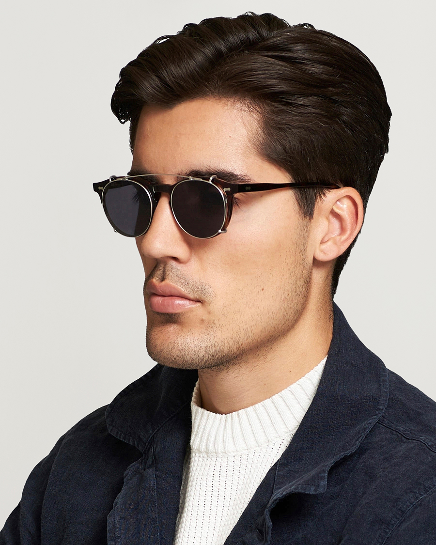 Herr | TBD Eyewear | TBD Eyewear | Pleat Clip On Sunglasses Classic Tortoise