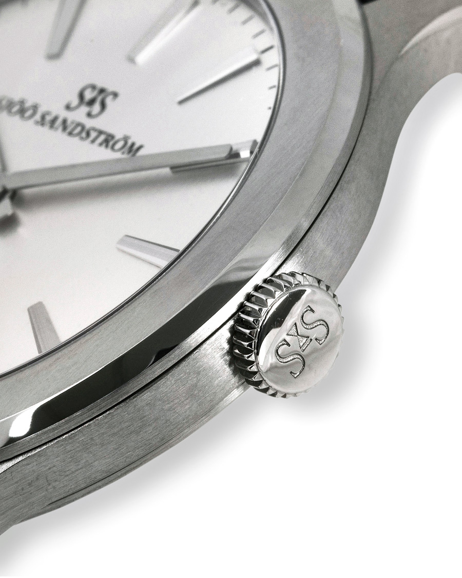 Herre | Sjöö Sandström Royal Capital Silver with Black Alligator 40 mm | Sjöö Sandström | Royal Capital Silver with Black Alligator 40 mm
