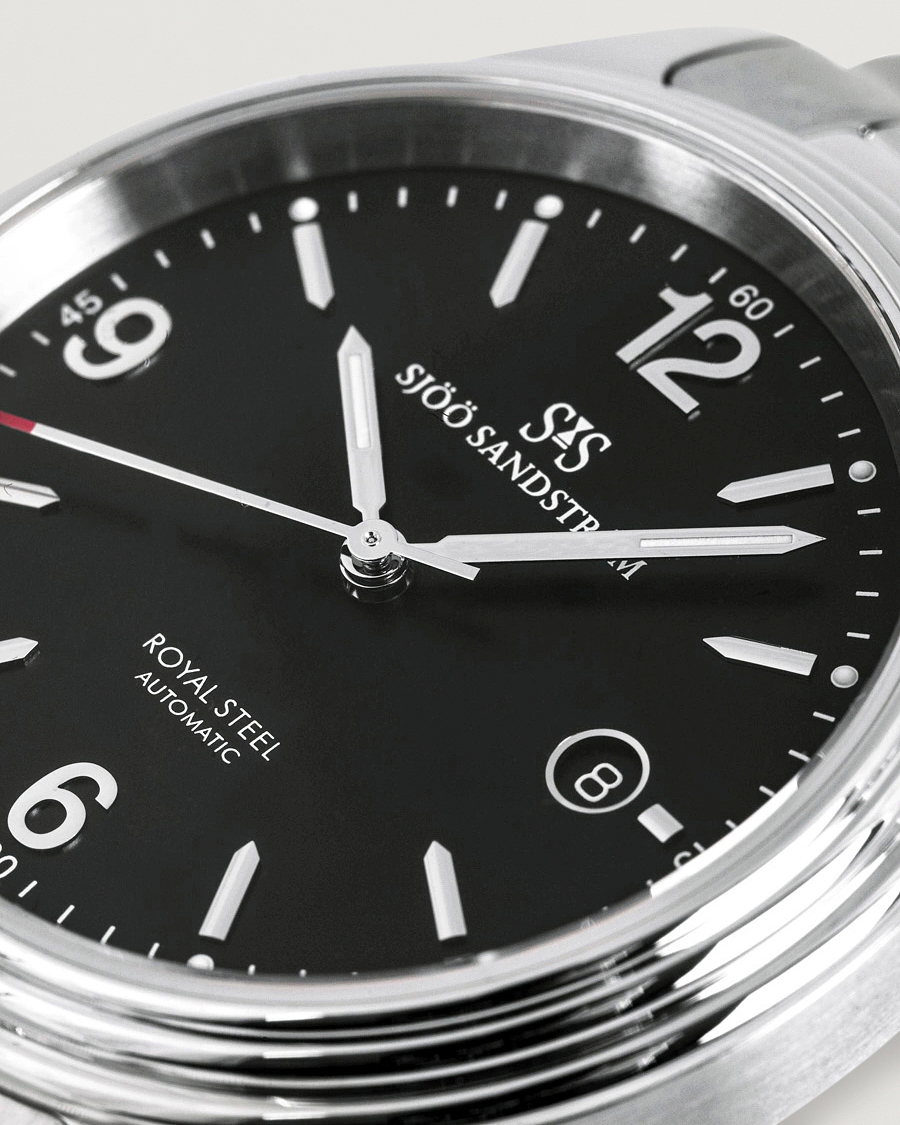Herre | Sjöö Sandström Royal Steel Classic 41mm Black and Steel | Sjöö Sandström | Royal Steel Classic 41mm Black and Steel