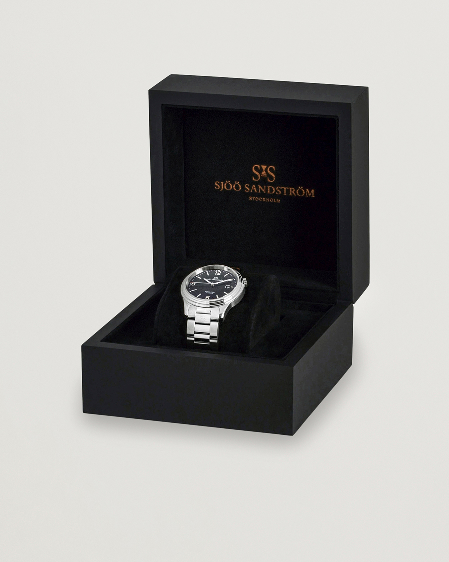 Herre | Sjöö Sandström Royal Steel Classic 41mm Black and Steel | Sjöö Sandström | Royal Steel Classic 41mm Black and Steel