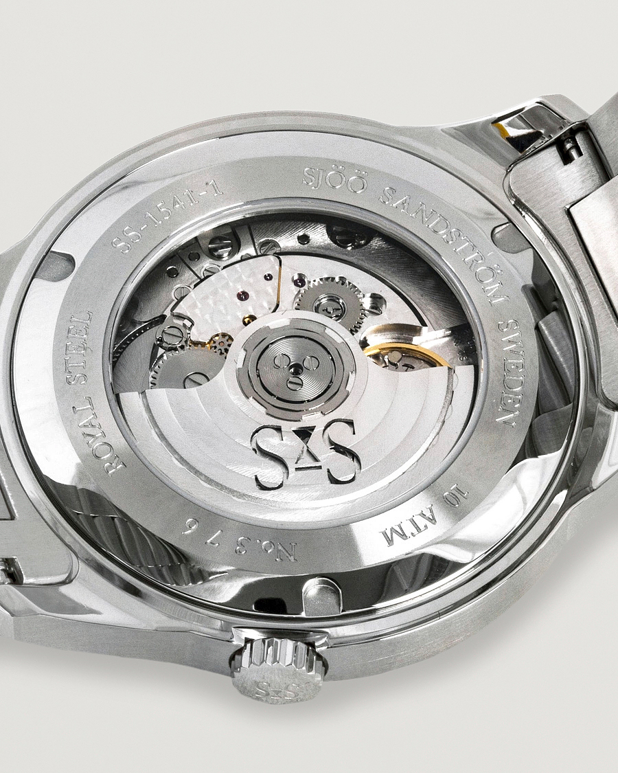 Herre | Sjöö Sandström Royal Steel Classic 41mm White and Steel | Sjöö Sandström | Royal Steel Classic 41mm White and Steel