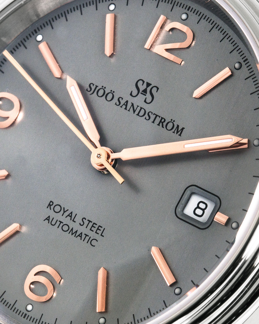 Herre | Sjöö Sandström Royal Steel Classic 41mm Grey and Blue Calf | Sjöö Sandström | Royal Steel Classic 41mm Grey and Blue Calf