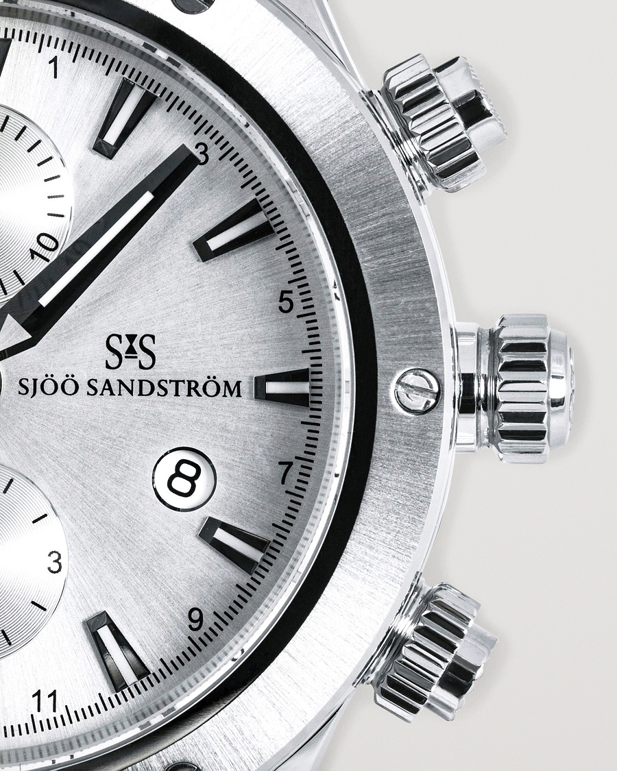 Herre | Sjöö Sandström UTC Extreme 44,2mm Silver and Black Rubber | Sjöö Sandström | UTC Extreme 44,2mm Silver and Black Rubber