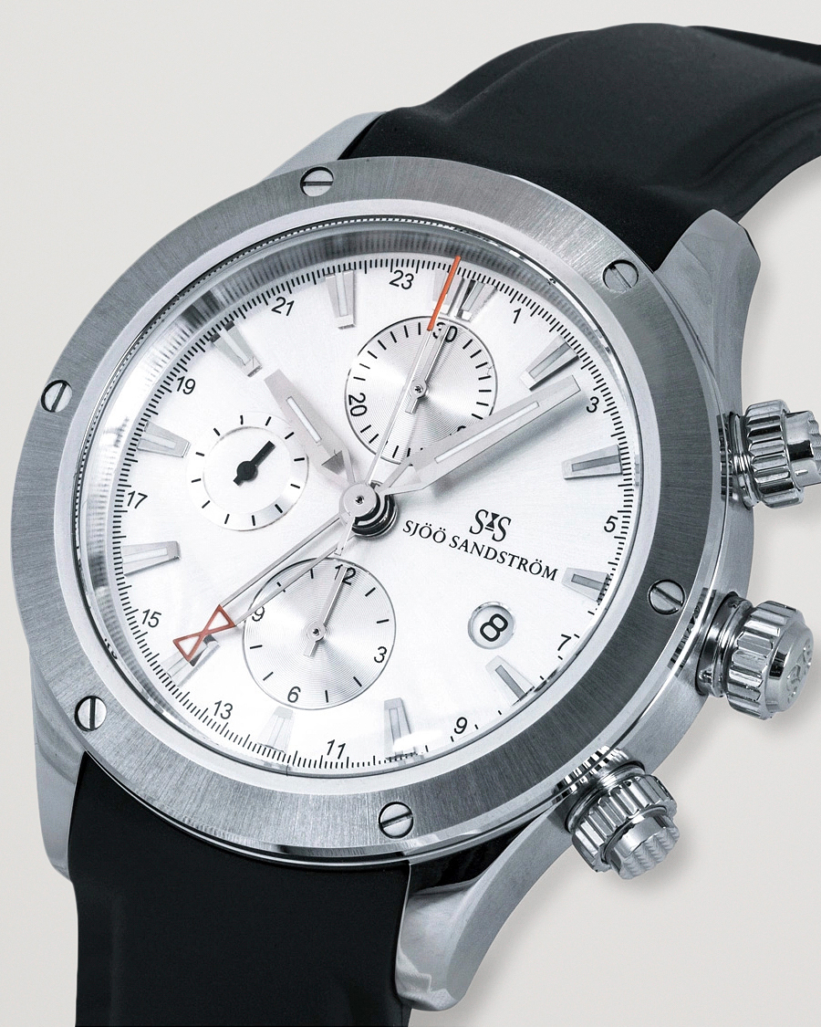 Herre | Sjöö Sandström UTC Extreme 44,2mm Silver and Black Rubber | Sjöö Sandström | UTC Extreme 44,2mm Silver and Black Rubber