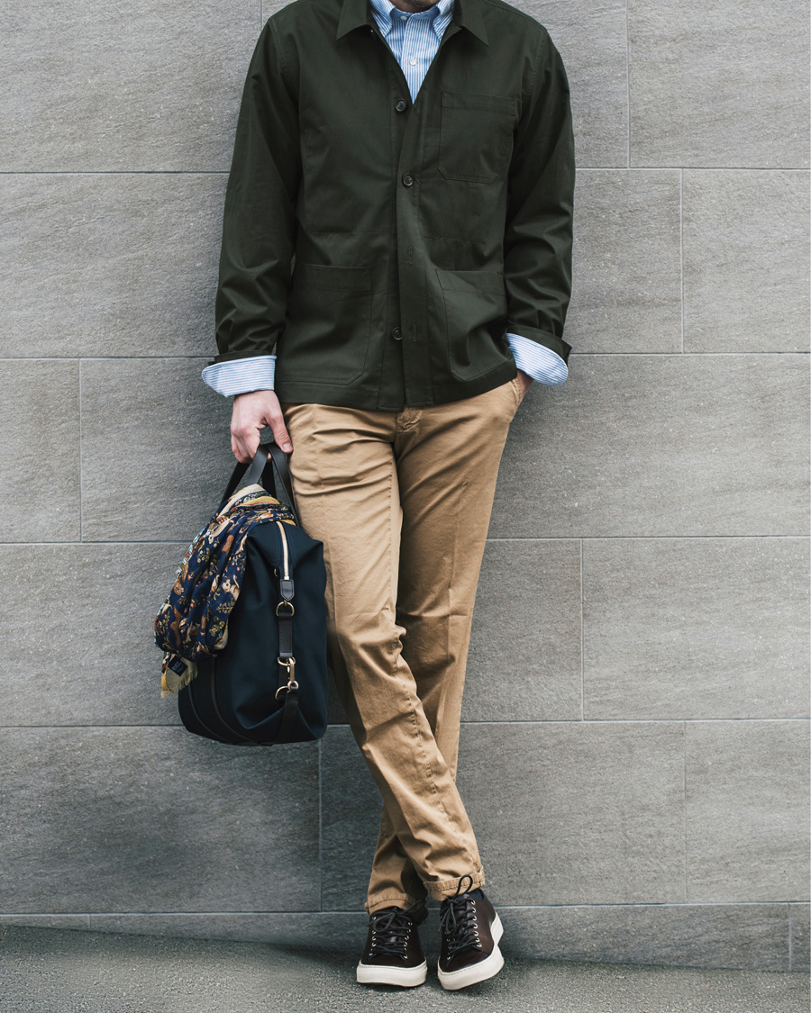 Herre | Jakker | Oscar Jacobson | Hickory Over Shirt Jacket Green