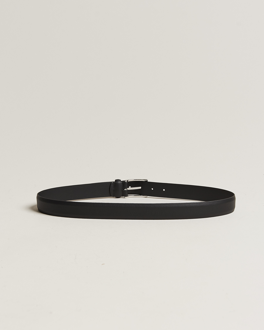 Herre | Anderson's | Anderson's | Double Nappa Calf 3 cm Belt Black