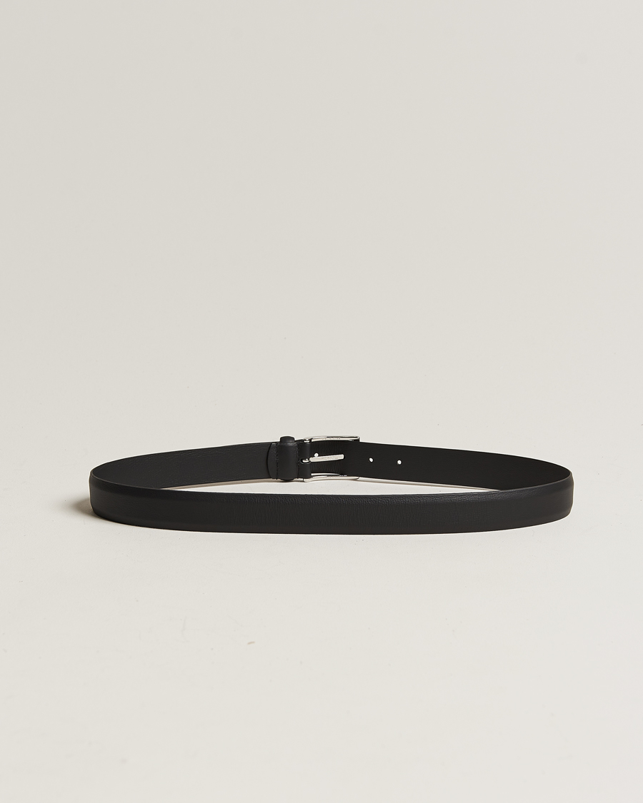 Herre | Belter | Anderson's | Double Nappa Calf 3 cm Belt Black