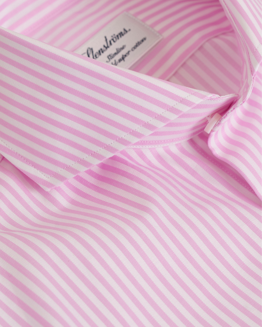 Herre | Skjorter | Stenströms | Slimline Stripe Shirt White/Pink