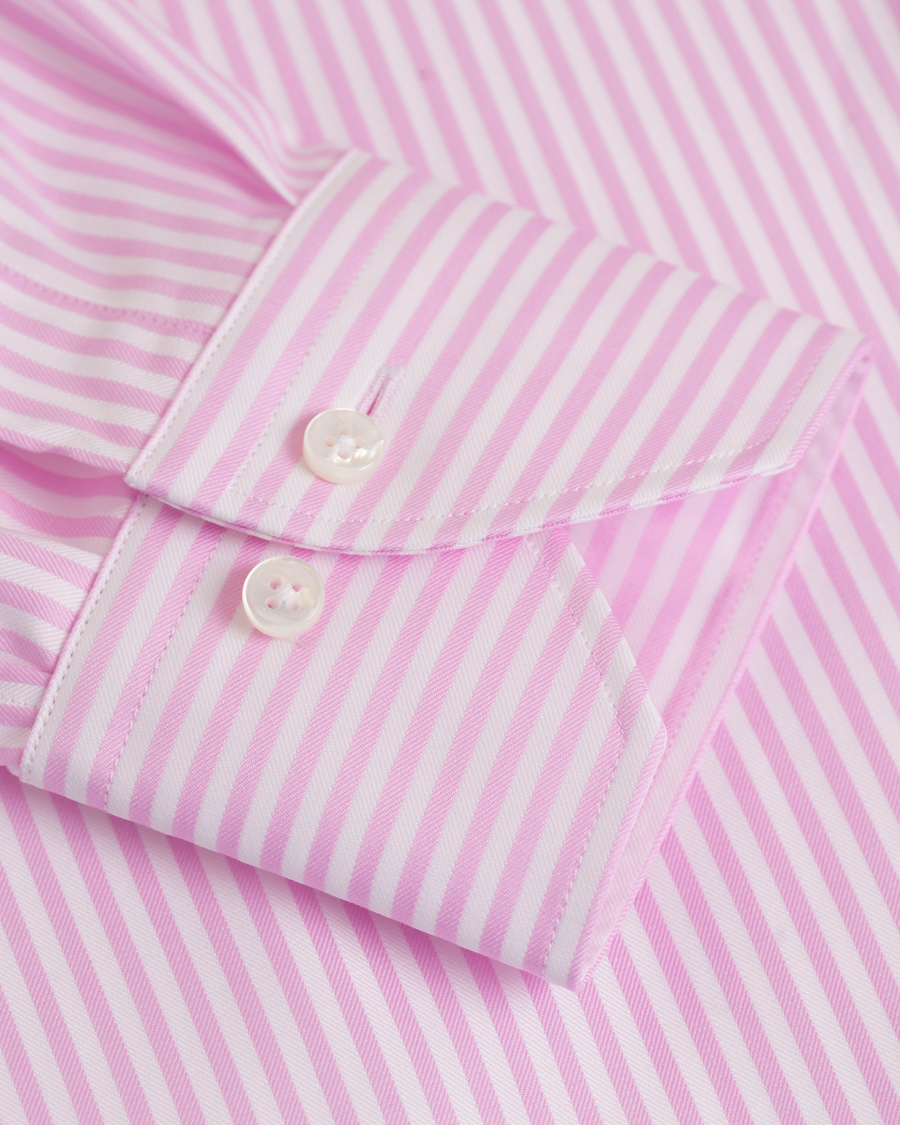 Herre | Skjorter | Stenströms | Slimline Stripe Shirt White/Pink