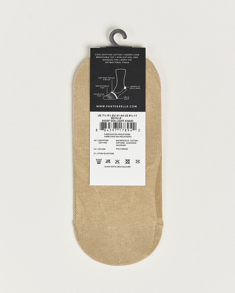 Herre | Klær | Pantherella | Footlet Cotton/Nylon Sock Khaki