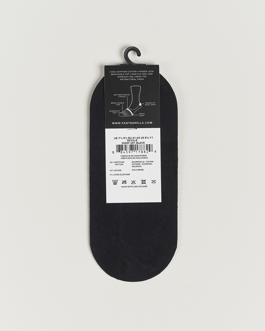 Herre | Undertøy | Pantherella | Footlet Cotton/Nylon Sock Black