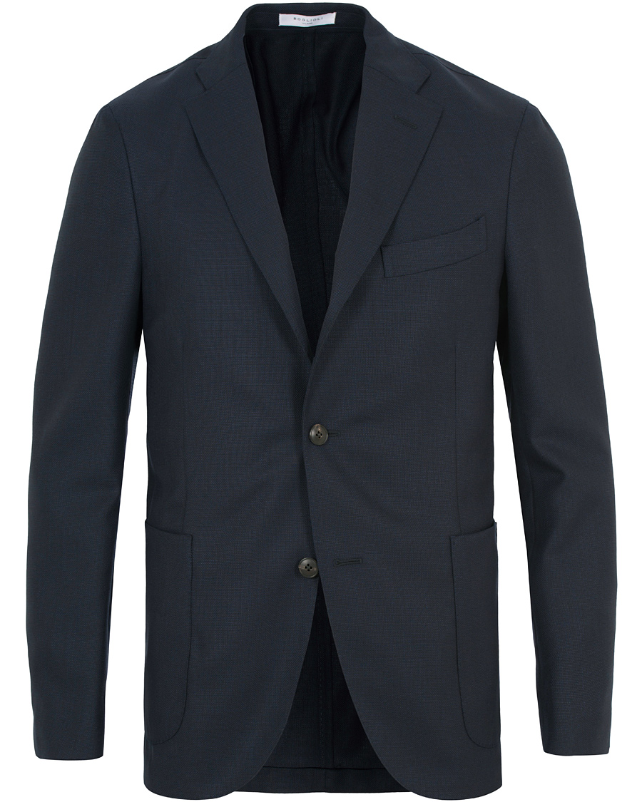 Herre | Dressjakker | Boglioli | K Jacket Patch Pocket Wool Blazer Navy