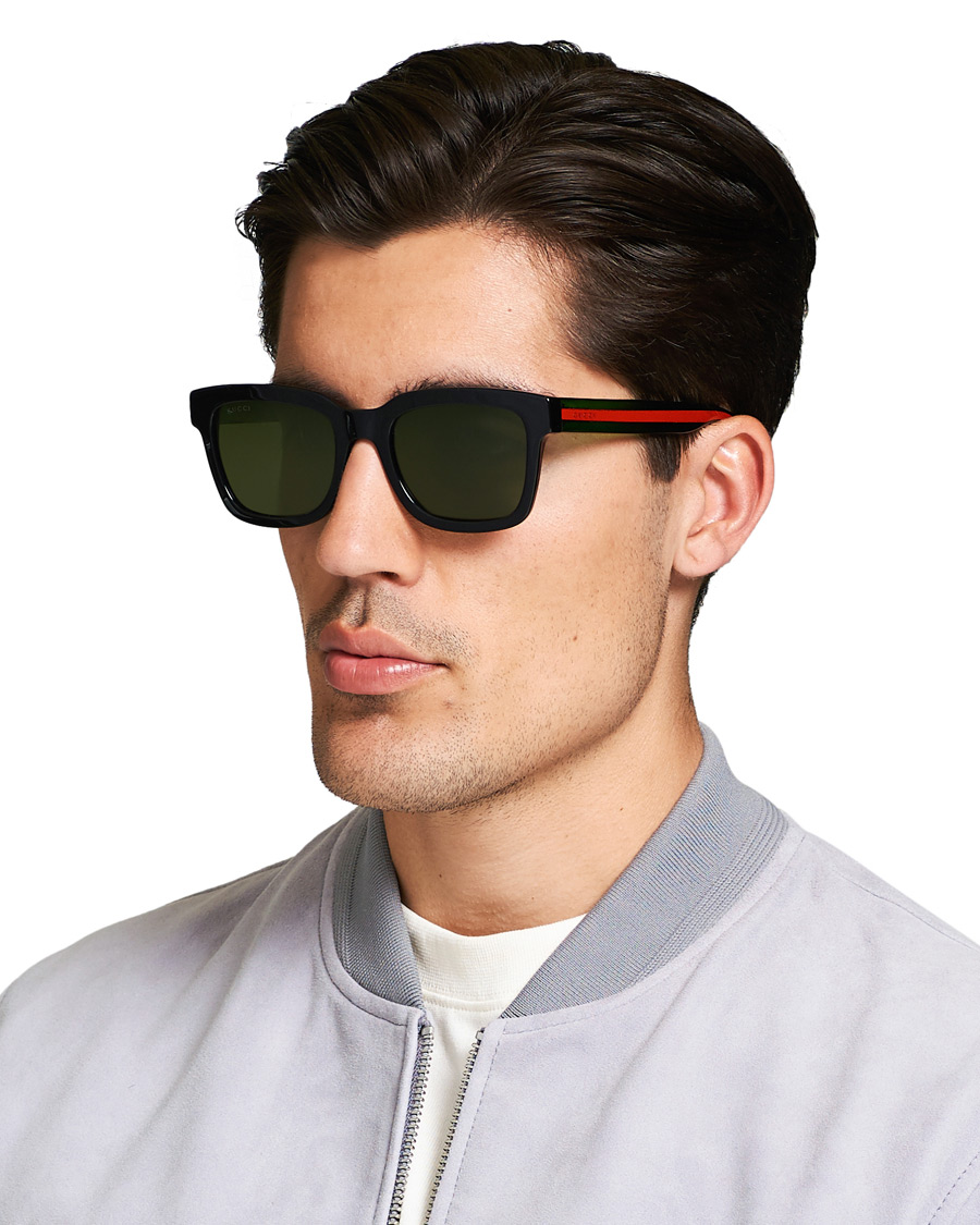 Herre | Solbriller | Gucci | GG0001S Sunglasses  Black/Green