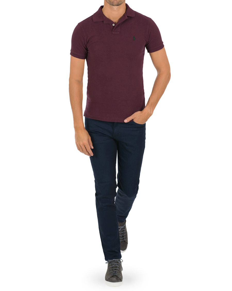 Herre | Pikéer | Polo Ralph Lauren | Slim Fit Polo Classic Burgundy