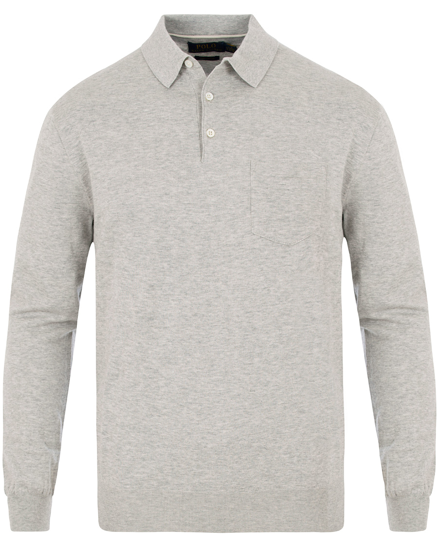 Herre | Gensere | Polo Ralph Lauren | Pima Cotton Knitted Polo Grey Heather