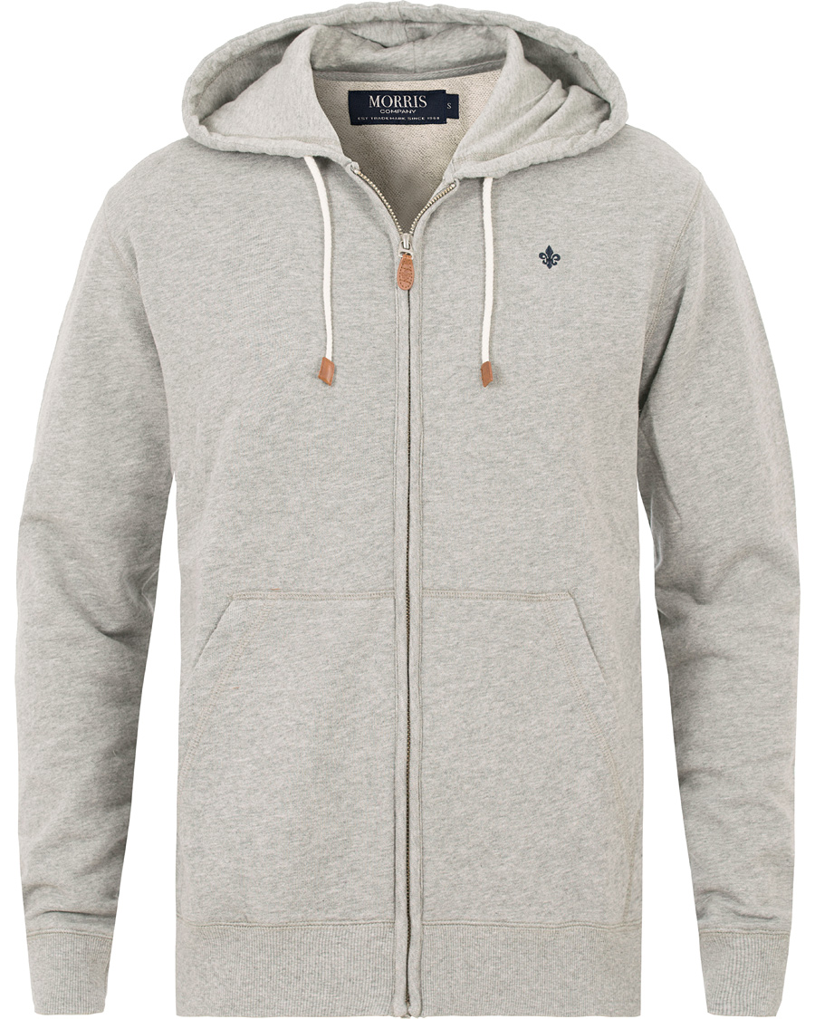 Herre | Gensere | Morris | Full Zip Hoodie Light Grey Melange