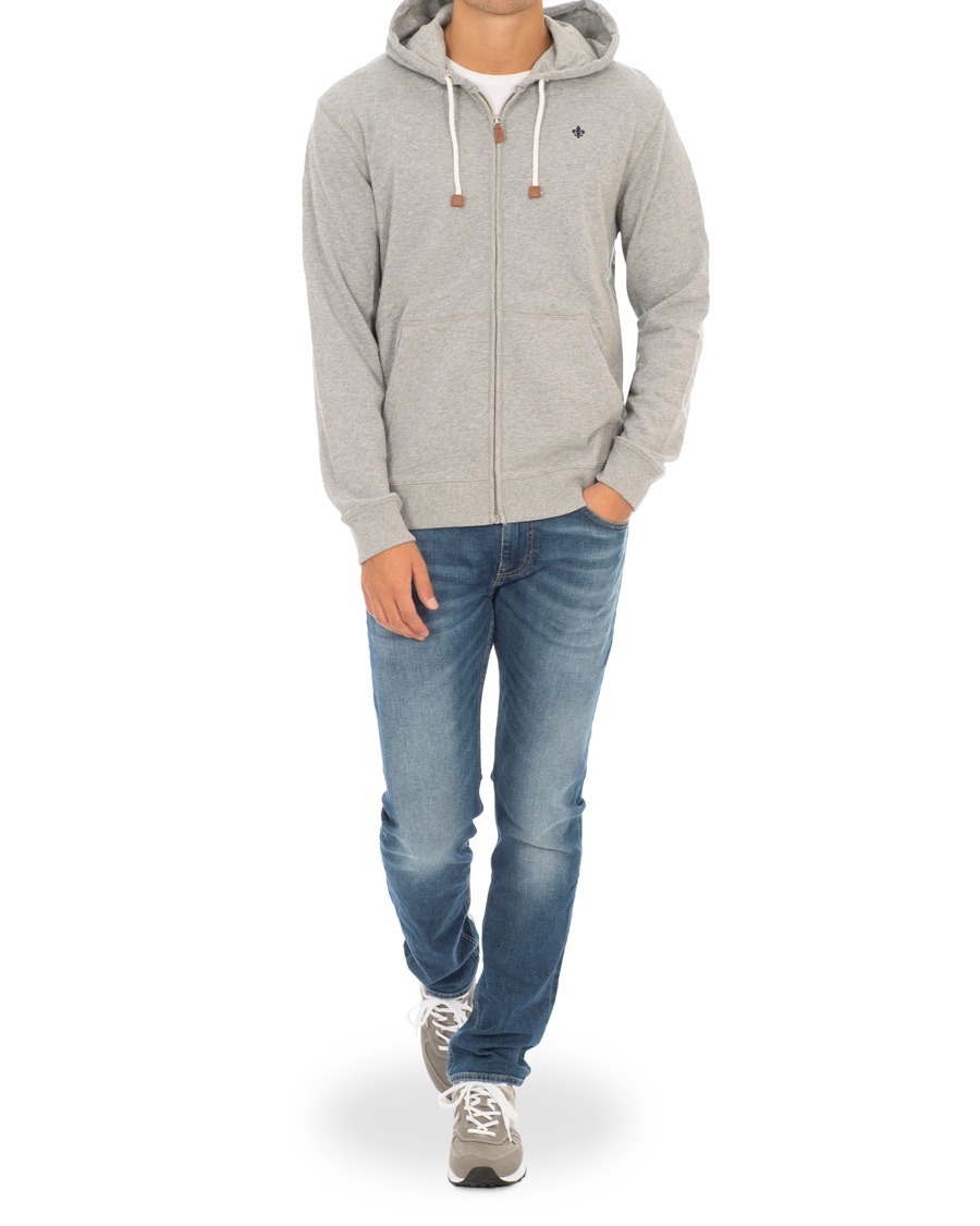 Herre | Gensere | Morris | Full Zip Hoodie Light Grey Melange