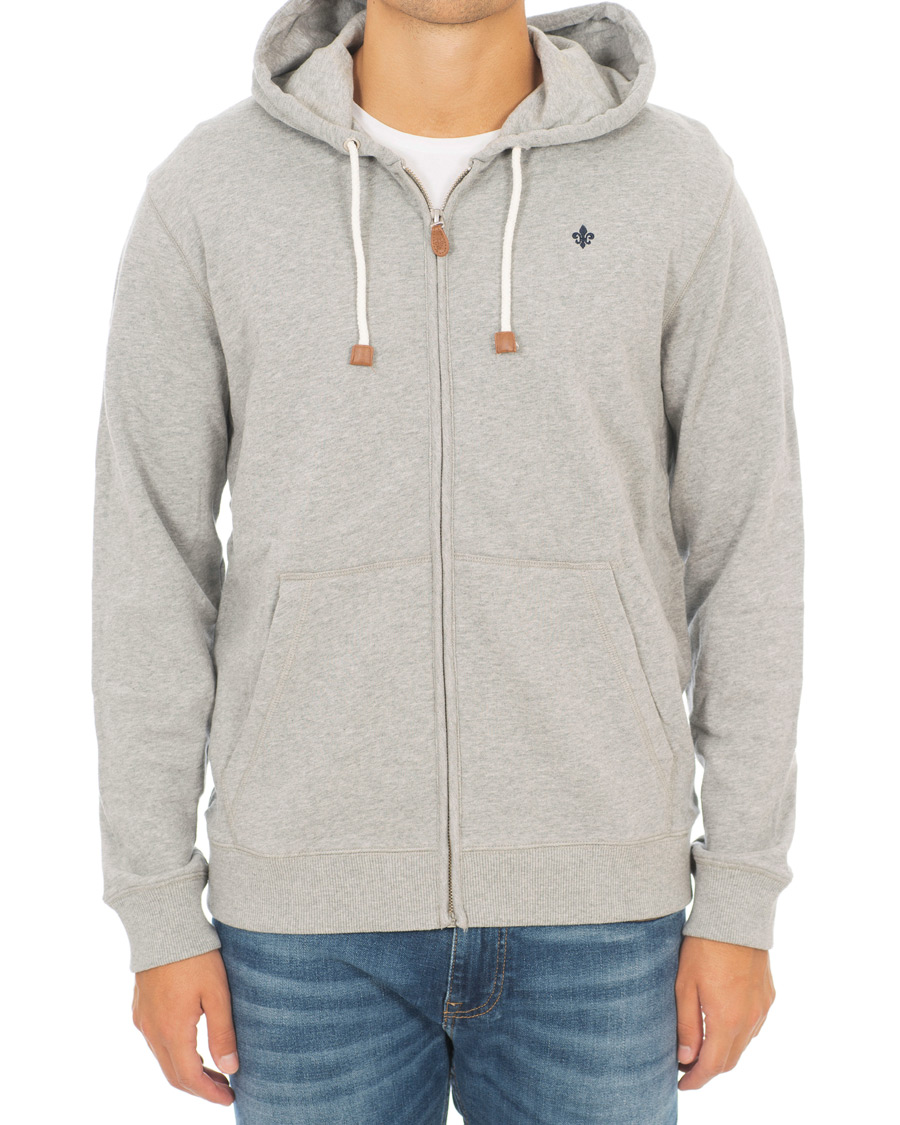 Herre | Gensere | Morris | Full Zip Hoodie Light Grey Melange