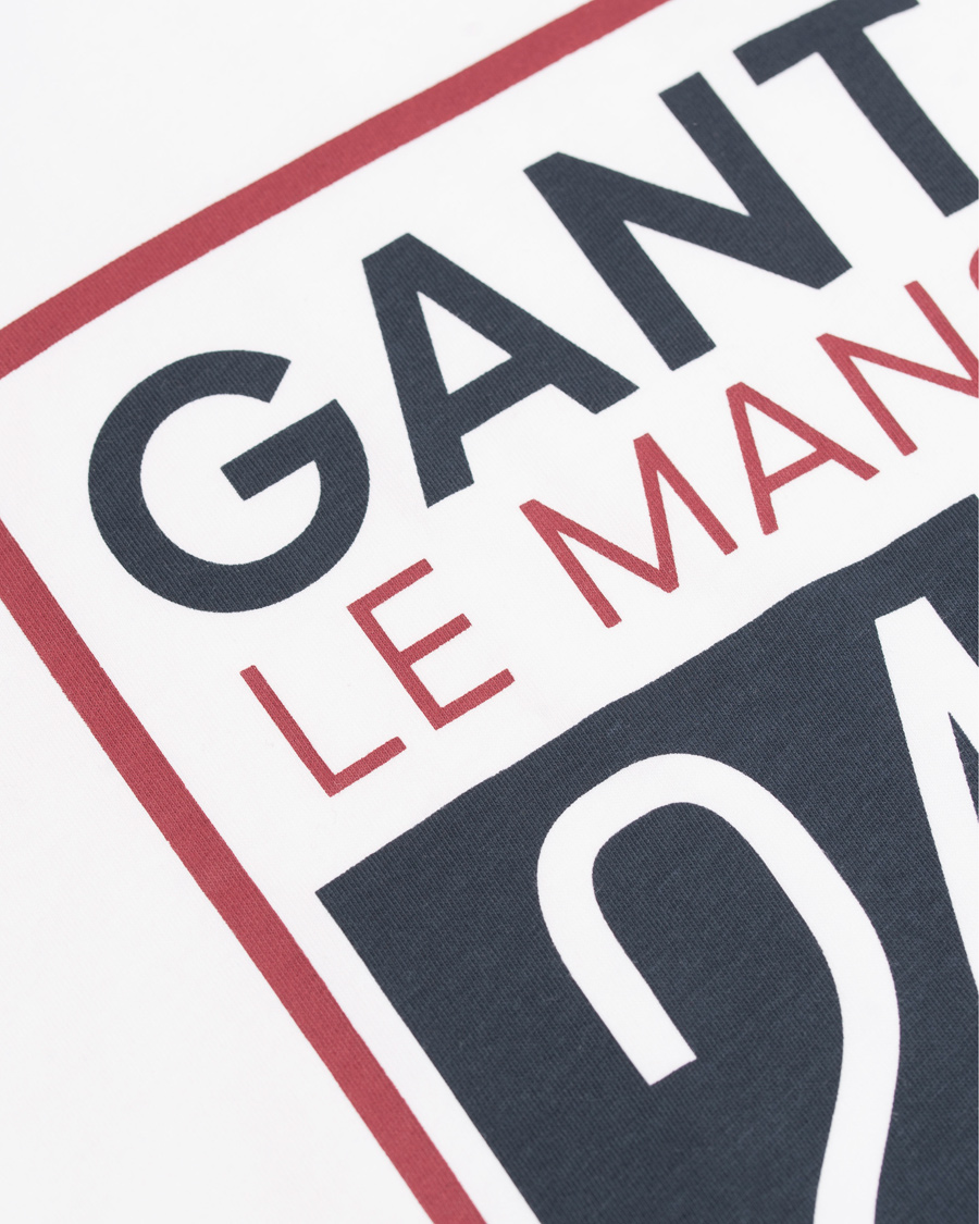 Herre | T-Shirts | GANT | Le Mans Shield Tee White