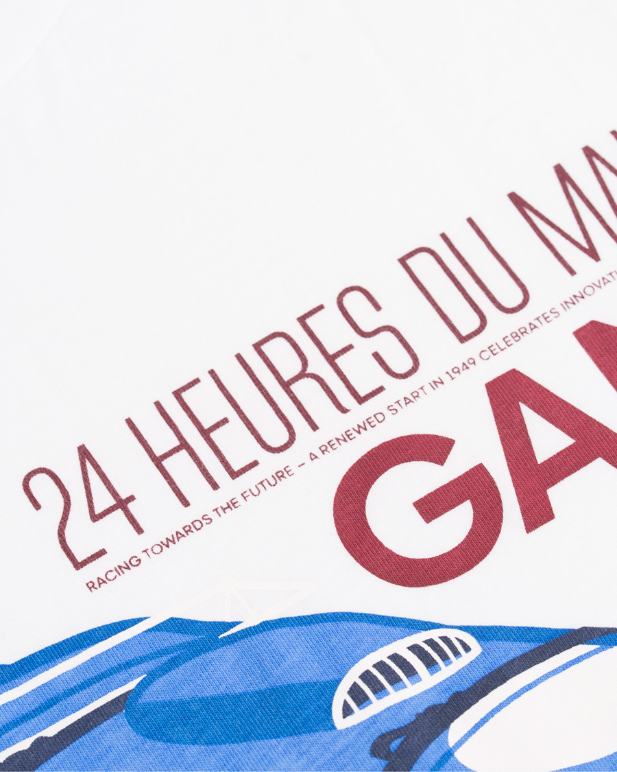 Herre | T-Shirts | GANT | Le Mans Car Print Tee White