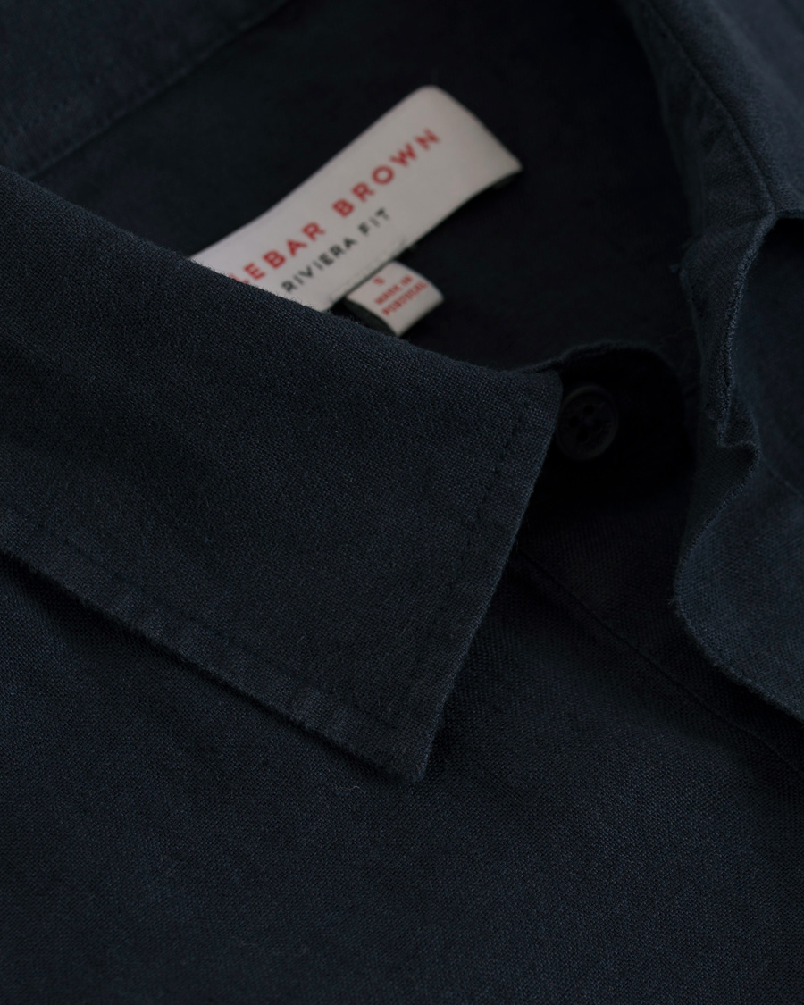 Herre | Skjorter | Orlebar Brown | Ridley Riviera Popover Shirt Navy